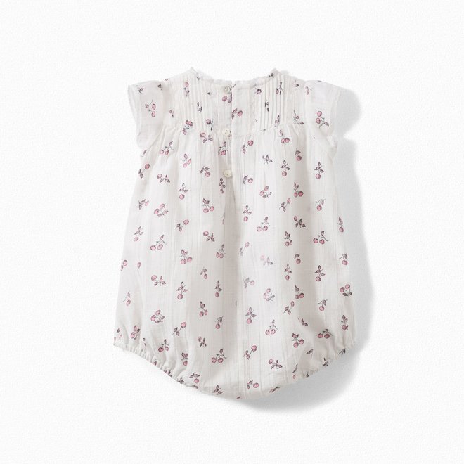 Baby Cotton Romper Printed Pink