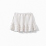Girls' Crocheted Skirt Milk White