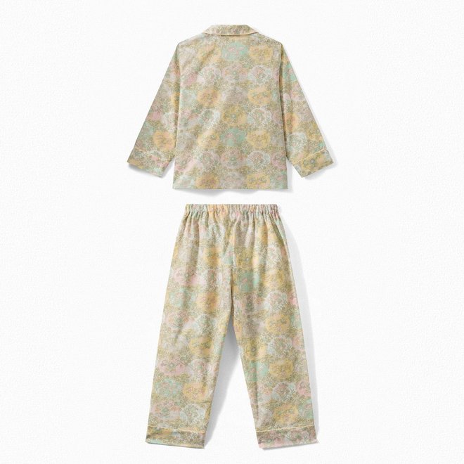 Girls' Liberty Fabric Pajamas Light Yellow FL Jaune Clair