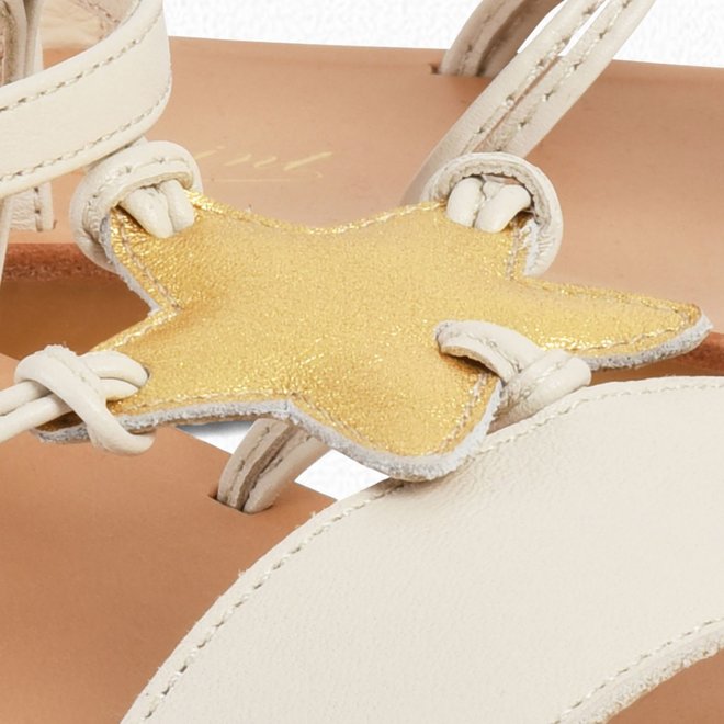 Sandals With Star Insert Milk White Upb Blanc Lait