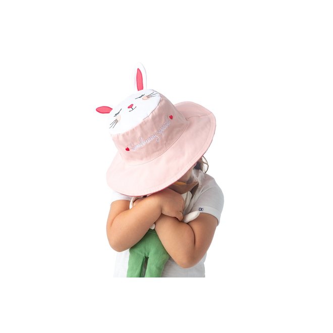 FlapJackKids - Reversible Kids' Sun Hat - Bunny/Deer