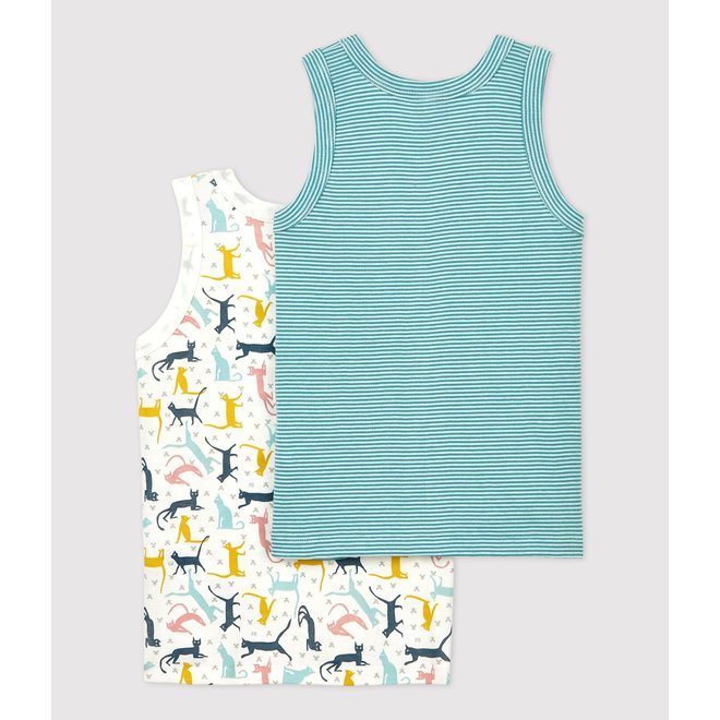 SET OF 2 LITTLE BOYS 'COTTON AND LYOCELL TANK TOP