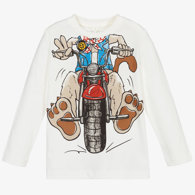 KID BOY LS MOTORCYCLE DOG TEE