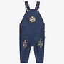BABY BOY DENIM OVERALL WITH BADGES