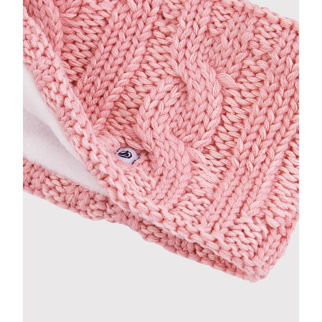 BABIES' KNITTED SNOOD CHARME pink