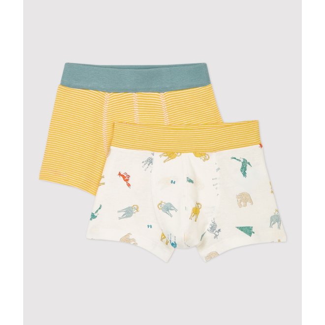 BOYS' MOUNTAIN SHEEP PRINT ORGANIC COTTON BOXER SHORTS - 2-PACK