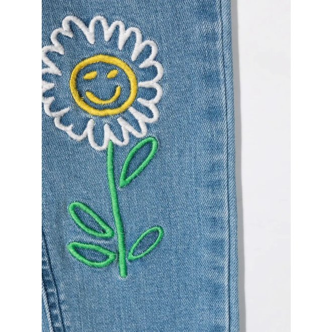 Stella Mccartney SKINNY DENIM WITH FLOWER EMB JEANS