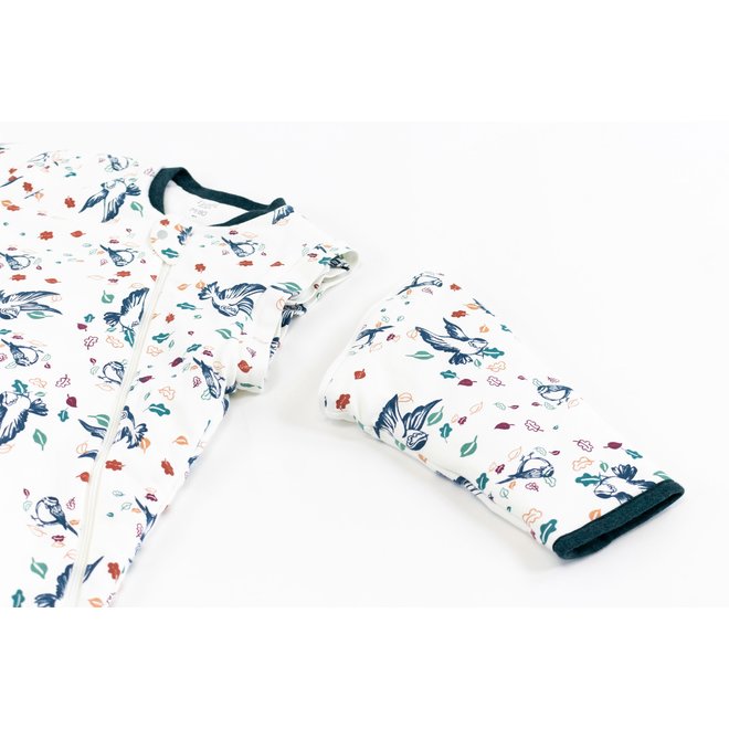 Organic Cotton Long Sleeve Sleep Bag 3.5 TOG - Bye Bye Birdie