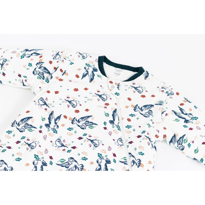 Organic Cotton Long Sleeve Sleep Bag 3.5 TOG - Bye Bye Birdie
