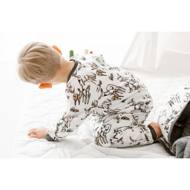 Organic Cotton Long Sleeve Sleep Suit 1.0 TOG - Mama Deerest