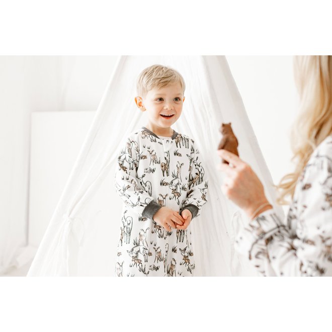 Organic Cotton Long Sleeve Sleep Suit 1.0 TOG - Mama Deerest