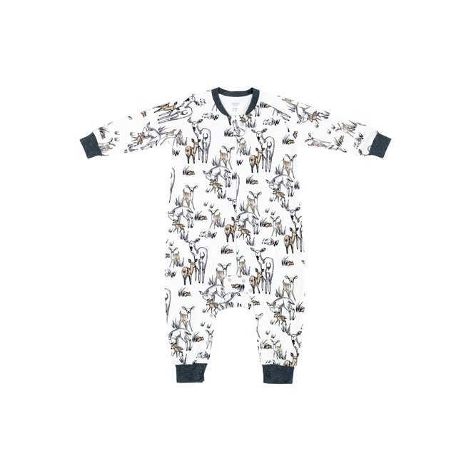 Organic Cotton Long Sleeve Sleep Suit 1.0 TOG - Mama Deerest
