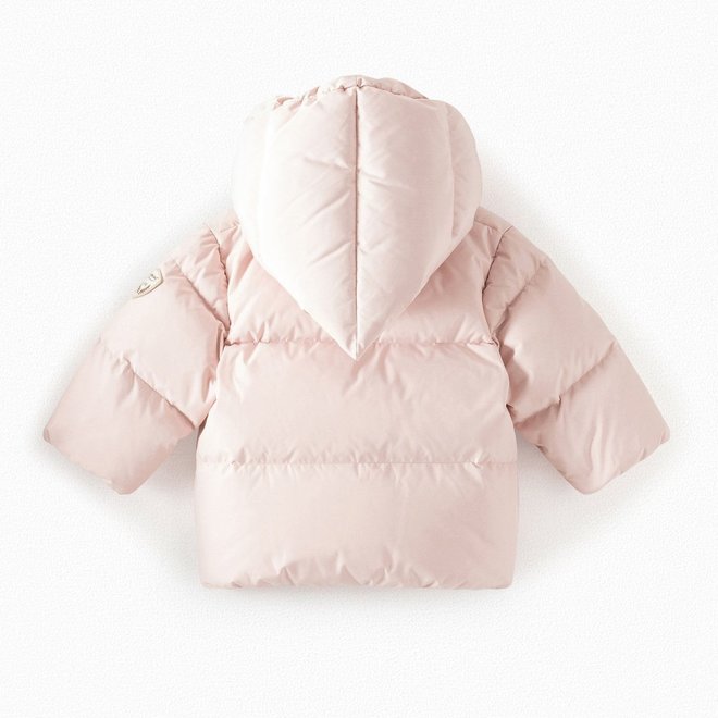 BABY RECYCLED TECHNICAL POPLIN PARKA PALE PINK