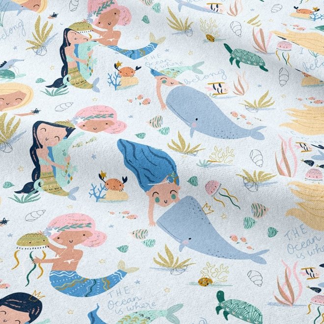 BAMBOO BEDDING KING SIZE - MERMAID PLAYGROUND