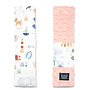 ORGANIC JERSEY COLLECTION - SEATBELT COVER - FRENCH RIVIERA GIRL - POWDER PINK