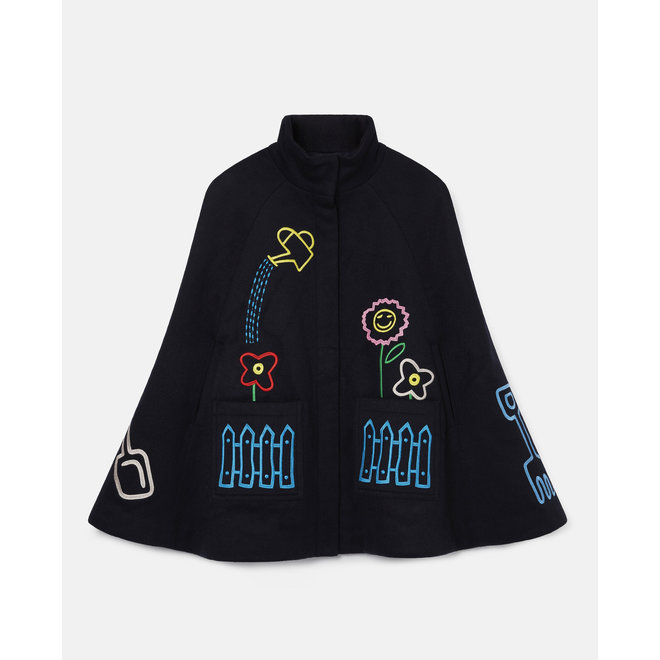 KID GIRL EMBROIDERED CAPE