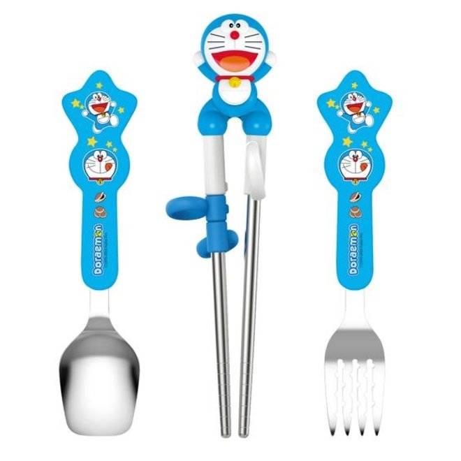 EDISON DORAEMON STAINLESS CHOPSTICKS SPOON&FORK SET