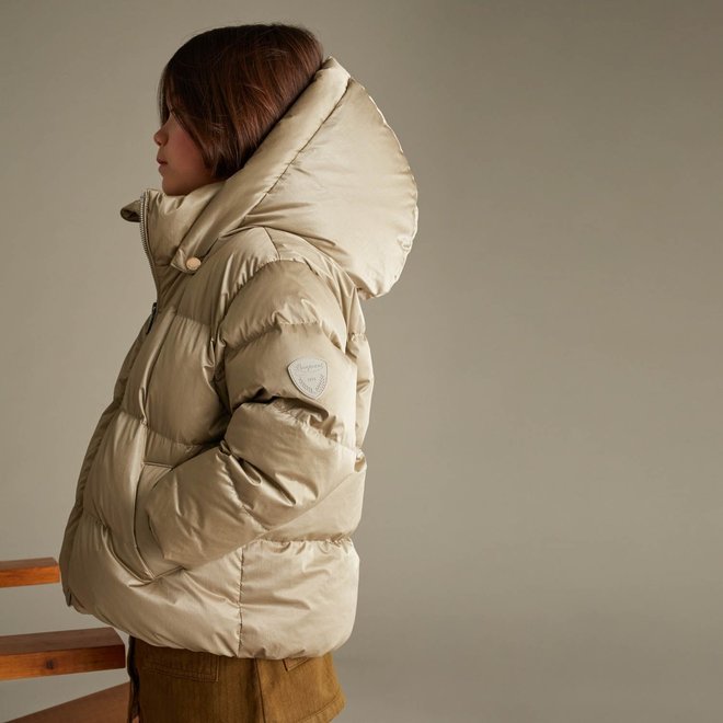 GIRLS' PARKA GOLDEN WHITE