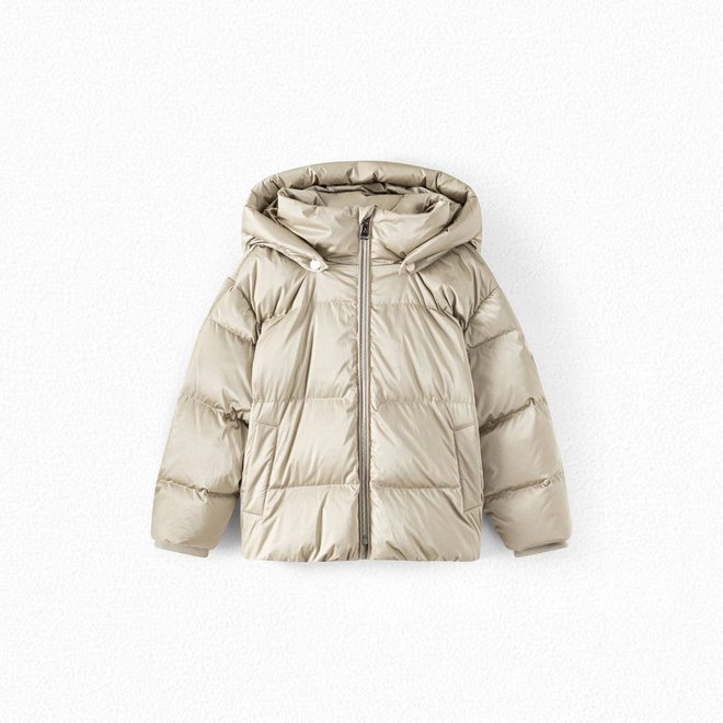 GIRLS' PARKA GOLDEN WHITE