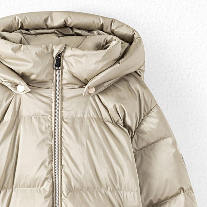 GIRLS' PARKA GOLDEN WHITE