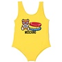 BABY GIRL SWIMSUIT WITH BEAR AND THREE SWIM FLOATS CURRY
