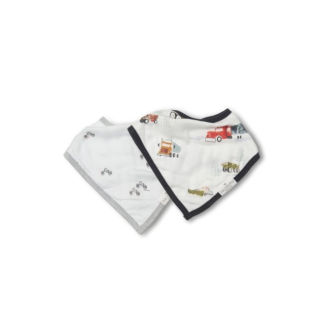 Bandana Bib Set - Happy Trucks