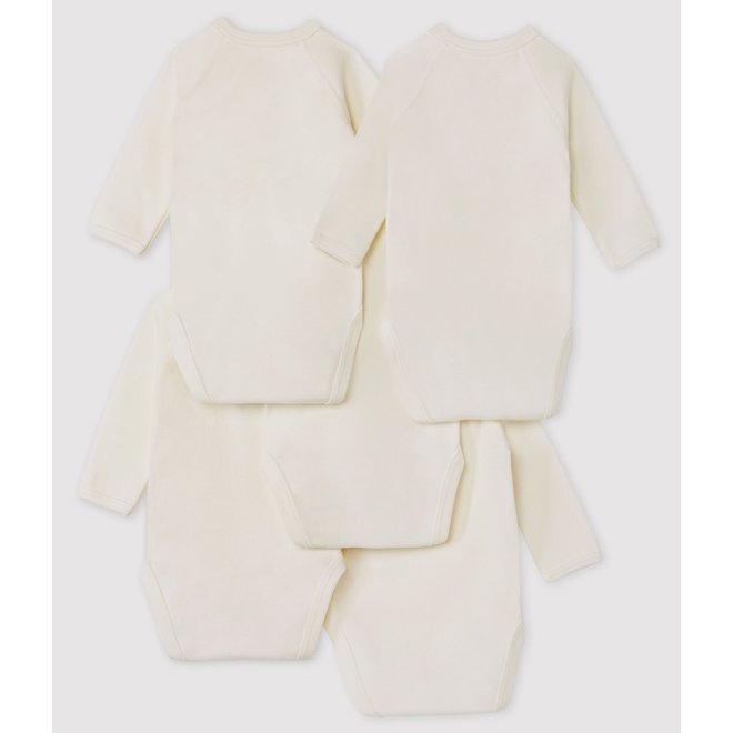 NEWBORN BABIES' LONG-SLEEVED BODYSUIT - 5-PIECE SET