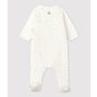 Babies' Organic Cotton Sleepsuit Grey Star Marshmallow White/Multico White