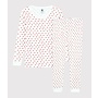 Girls Red Dots Print Cotton Pyjamas Marshmallow White/Peps Red