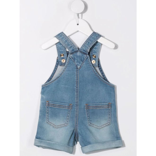 BABY BOY DENIM OVERALLS WITH JUGLING BEAR