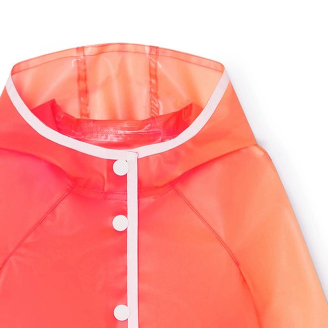 HOODED PARKA FOR GIRLS POPPY RED