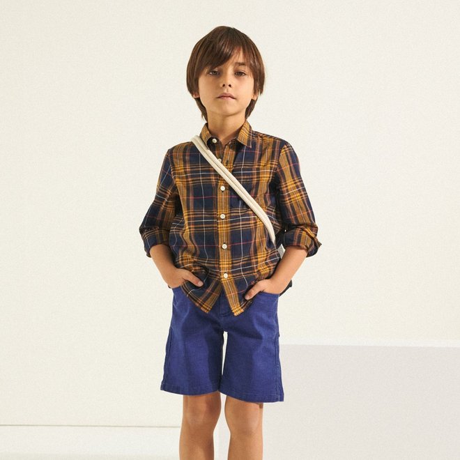 Denim bermuda shorts for boys indigo