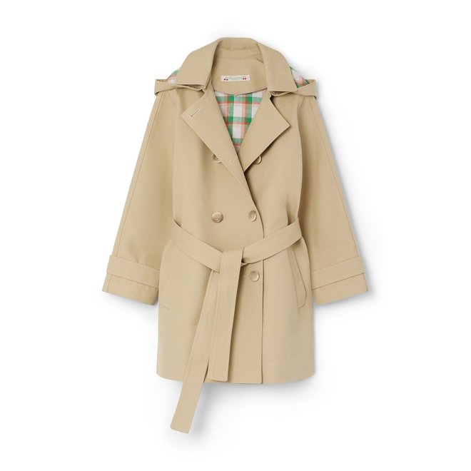 TRENCH COAT WITH REMOVABLE HOOD FOR GIRLS STRING