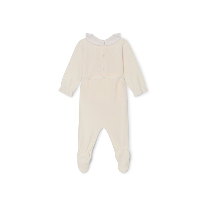 TERRYCLOTH TIJANE WITH HAND-EMBROIDERED PAJAMAS FOR BABY PALE PINK