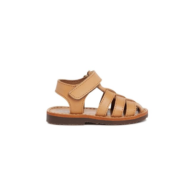 Alou leather sandals for baby caramel