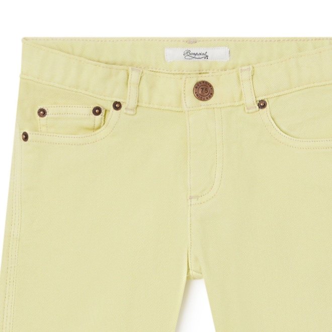 Bermuda shorts with adjustable waist for boys acid yellow