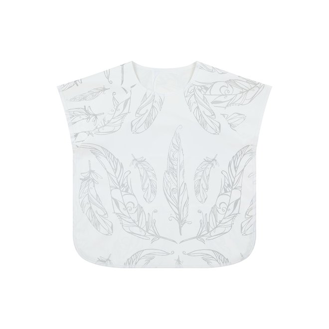 Short Sleeve Bib Cover - Feather White