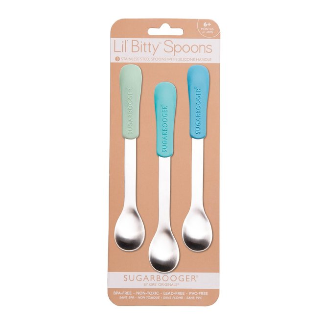 SUGARBOOGER - Lil Bitty Spoon Set (3) - Baby Blue