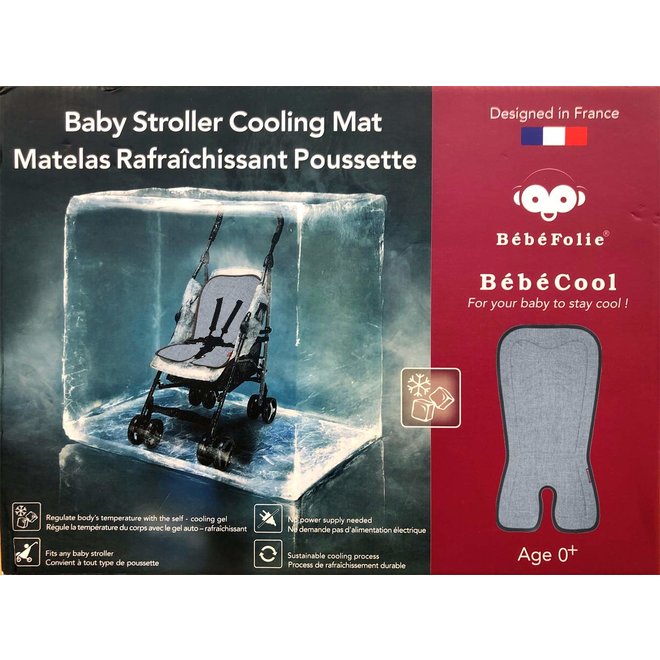 Bebefolie Baby Stroller Cooling Mat - Heather Grey