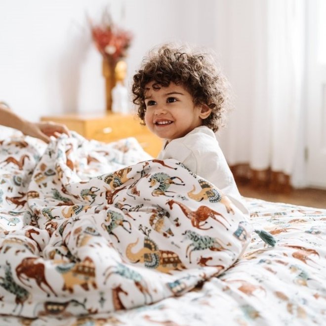 BAMBOO BEDDING - DUNDEE & FRIENDS PINK (L - 110 x 140 cm)