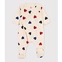 BABIES' HEART PATTERNED TUBE KNIT SLEEPSUIT COLOR HEARTS
