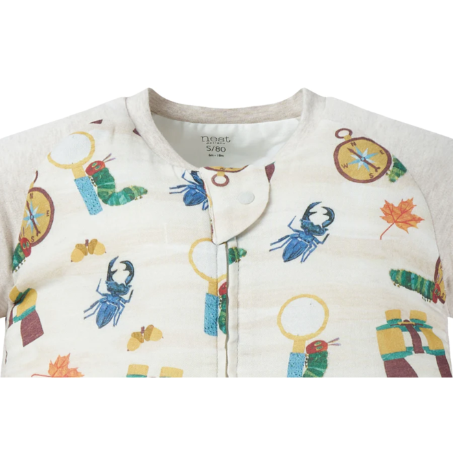 Raglan Bamboo Cozy Footed Sleep Bag 2.5 TOG - Eric Carle Adventure Time