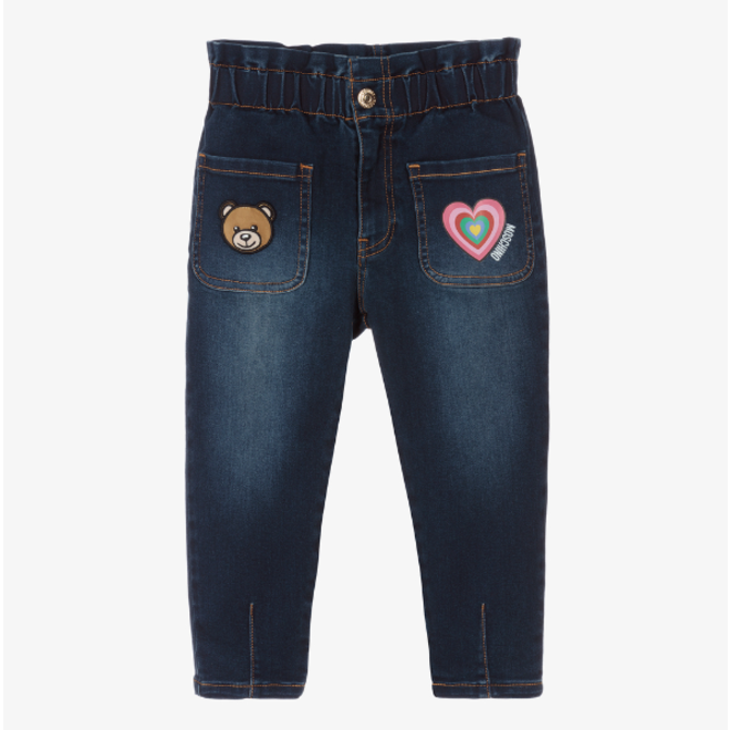 DENIM PANTS WITH GRAPHICS ON POCKETS