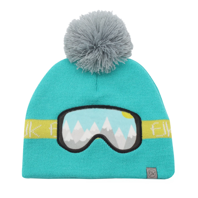 Knitted Toque Ski Goggles Turquoise