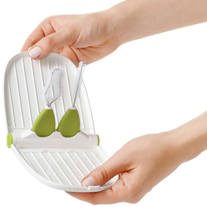 TRAVEL DRYING RACK & BRUSH - GREY