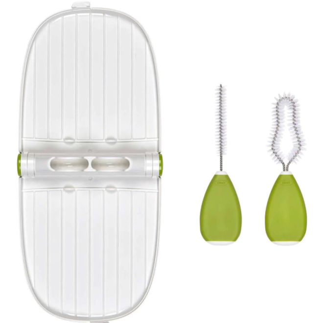 TRAVEL DRYING RACK & BRUSH - GREY