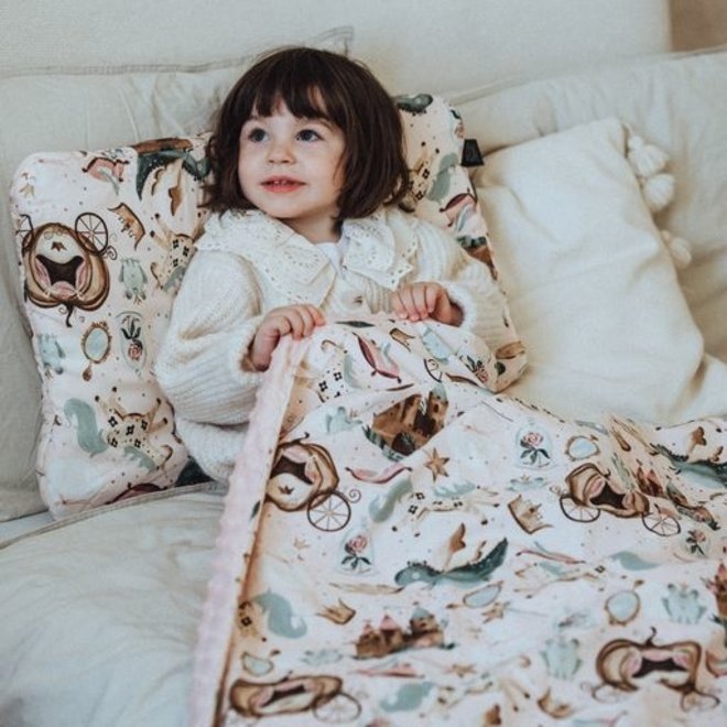 TODDLER LIGHT BLANKET - PRINCESS  - POWDER PINK