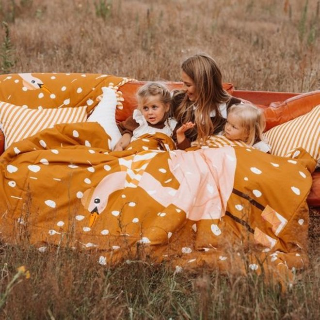 TODDLER BLANKET - SNOWFLAKE SHEELA ONE PANEL - ECRU