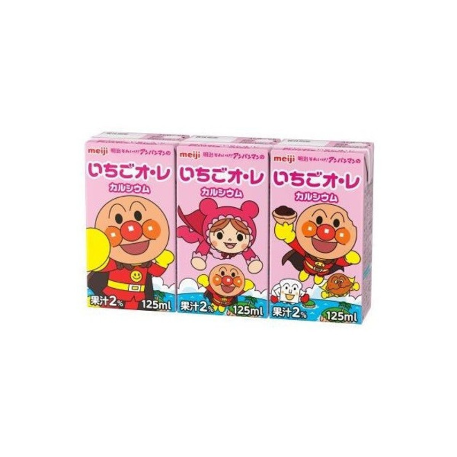 Meiji Anpanman Juice Strawberry 125mL 3PCS