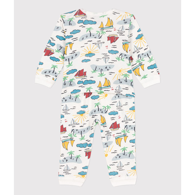 POPPERLESS AND FOOTLESS COTTON EXPLORER SLEEPSUIT